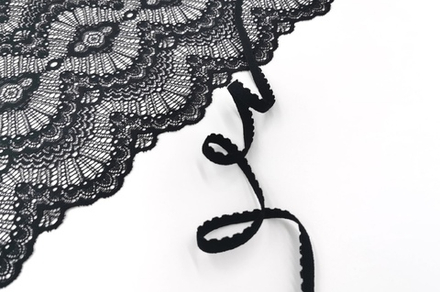 _Отделочная резинка с фестонами, 8мм, черный, Lauma, (Арт: OTR641/8-170), м