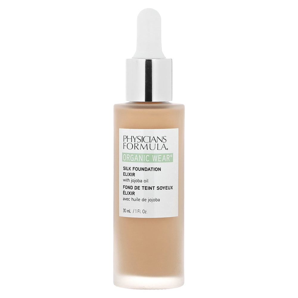 Physicians Formula, Organic Wear, эликсир для шелковой основы с маслом жожоба, PF11063, от легкого до среднего, 30 мл (1 жидк. унц.)