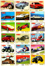 Вкладыши от жвачки Turbo Yellow - Турбо 63 штуки без повторов. Серия 261 - 330.