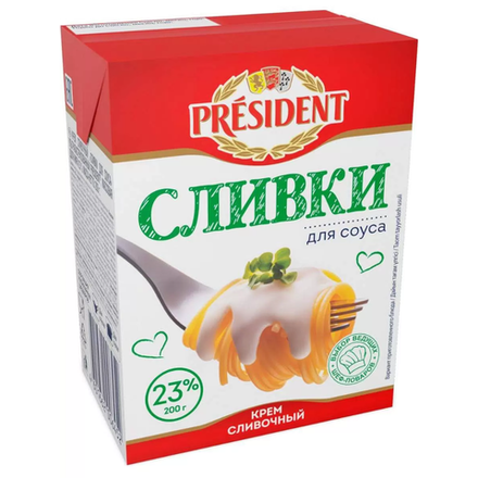 Сливки President для соуса 200гр