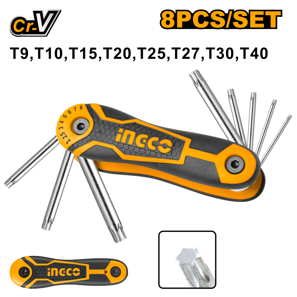 Набор шестигранников TORX INGCO HHK14083 INDUSTRIAL T9-T40