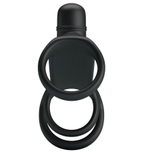 Насадка кольца на пенис с вибрацией Pretty Love черный 11 см