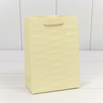 Пакет подарочный 14х20х8см Премиум "Престиж" (Бежевый)