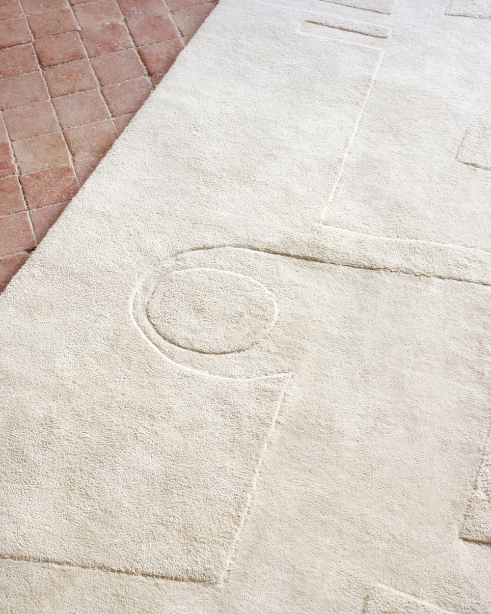 Enriqueta Ковер из 100% белого хлопка 160 x 230 см