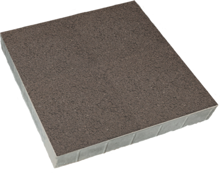Тротуарная плитка КВАДРАТ 600х600 мм - Гранит Коричневый