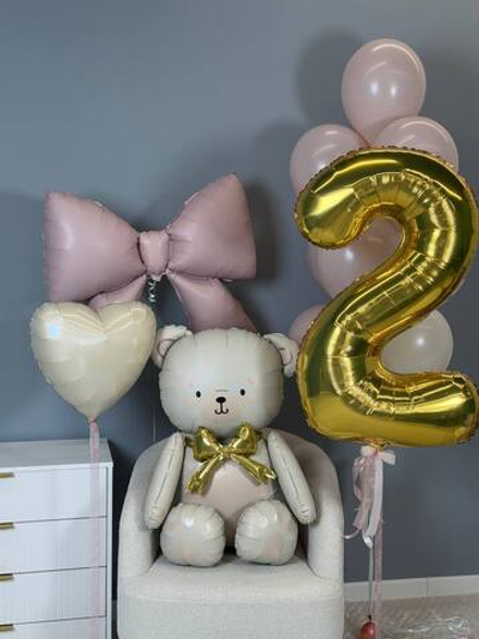 Мишка с бантиком, Набор шаров