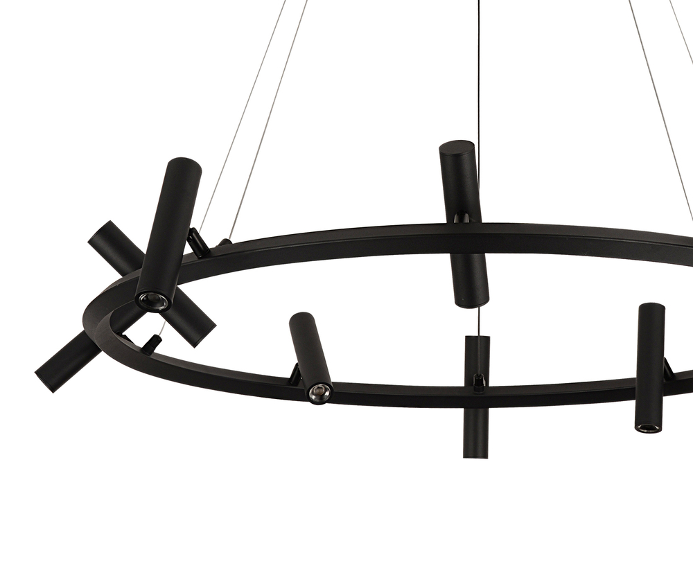 07613-10A,19 Люстра Верония черный Led 30W