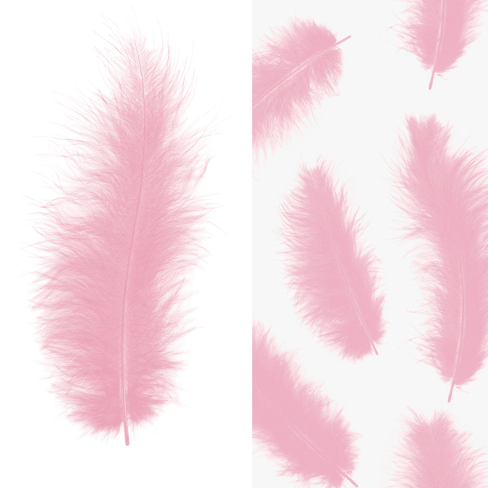 Перья пыльная роза 30 шт