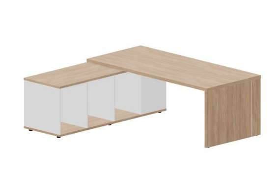 Стол на опорной сервисной тумбе (левый) 200(+0/15/30)х180х73.5см