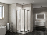 Душевой уголок BelBagno Due 90х90 DUE-A-2-90-C-Cr профиль Хром стекло прозрачное
