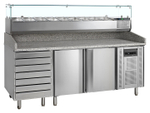 Стол для пиццы с витриной TEFCOLD PT1310 + VK38-200