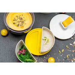 Ланч-бокс Meals, 800 мл, светло-серый/темно-сливовый