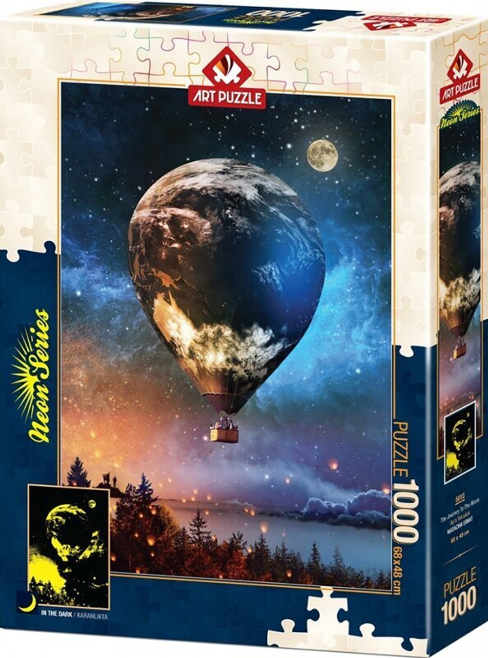 Пазл ART PUZZLE "Путешествие на луну", 1000 деталей , арт.5013, Neon, картонная основа, от 12 лет
