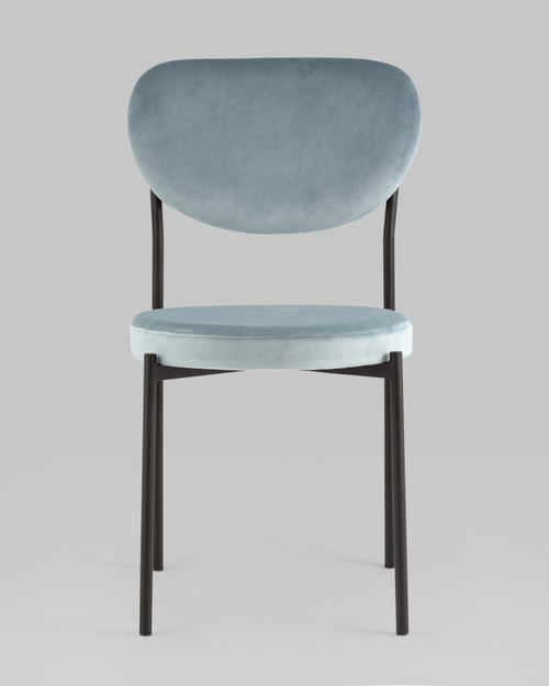 Стул обеденный Барбара велюр серо-голубой NC