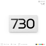 Номер на дверь 730, табличка на дверь для офиса, квартиры, кабинета, аудитории, склада, белая 120х70 мм, Айдентика Технолоджи