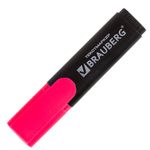 Текстовыделитель BRAUBERG "Contract", РОЗОВЫЙ, линия 1-5 мм, 150392