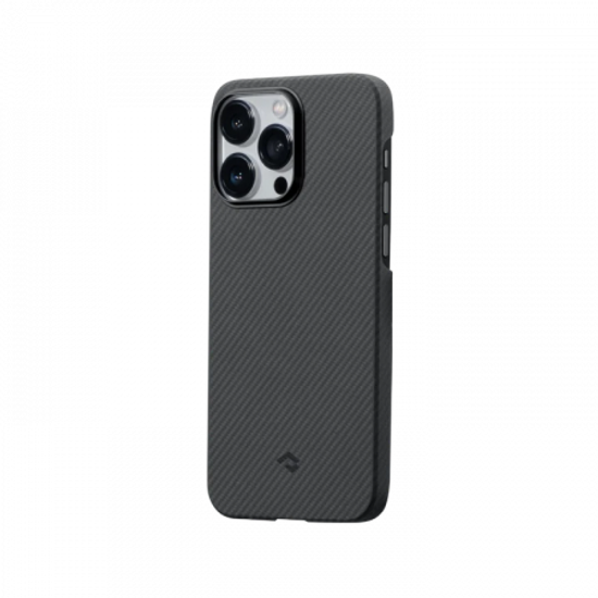 Чехол Pitaka MagEZ Case 3 для iPhone 14 Pro Max (6.7"), черно-серый узкое плетение, кевлар (арамид)