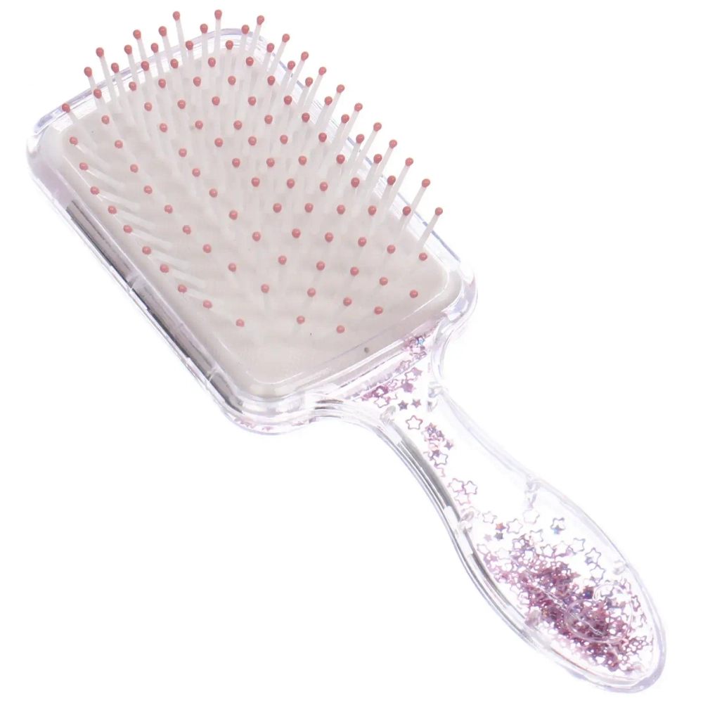 Расческа массажная прямоугольная «КОТИКИ», микс 4 дизайна, 19*6,5см (PVC подвес)