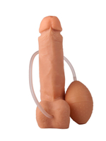 Фаллоимитатор-реалистик с грушей - 19 см. (Цвет: телесный)