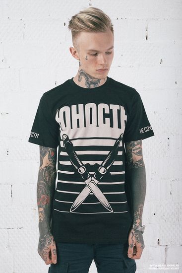 Футболка ЮНОСТЬ Ножи Чёрный