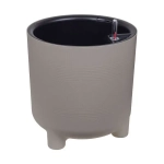 Кашпо ШЭНК D275мм 13,5л с вставкой и с автополивом французcкий серый
