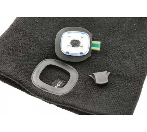 Шапка со светодиодным фонариком черная универсальный размер ОТТО Högert, арт. HT5K486