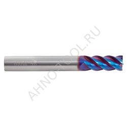 Фреза твердосплавная  10мм (L=75, l=25, хв=10) Z4 45° по закаленной стали BRHM-4E-D10.0 HRC65 AHNO