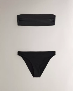 ZARA HOME ПЛЯЖНЫЙ ТОП-БИКИНИ-БАНДО, ЧЁРНЫЙ