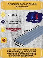 Накладка противоскользящая резиновая на ступени, 25 метров