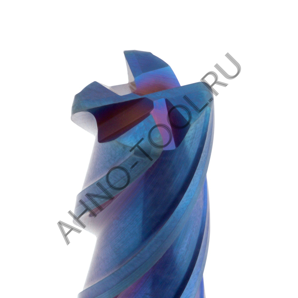 Фреза твердосплавная  10мм (L=75, l=25, хв=10) Z4 35° по закаленной стали, с радиусной фаской BRHM-4