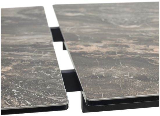 Стол BELLUNO 160 KL-176, итальянская керамика/ черный каркас