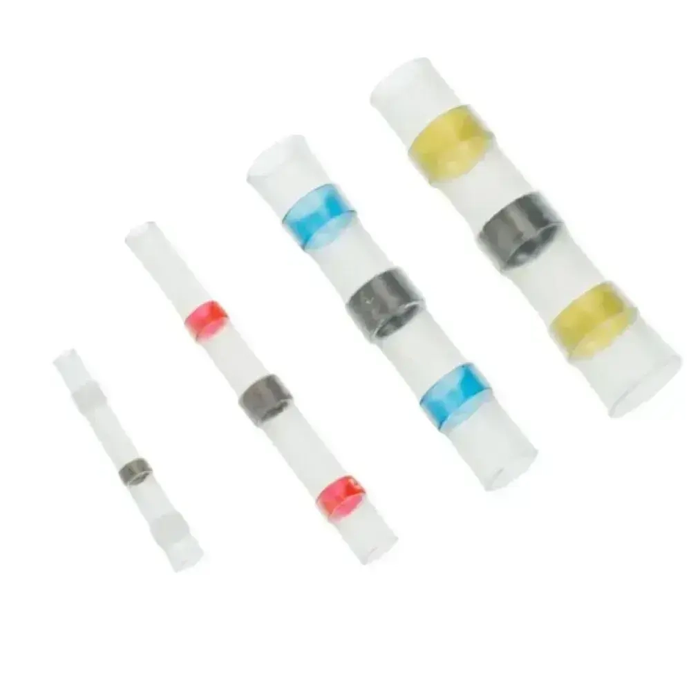 Термоусадка для проводов с припоем и клеевым слоем 100 шт, набор термоусадочных трубок 0.25-6 мм