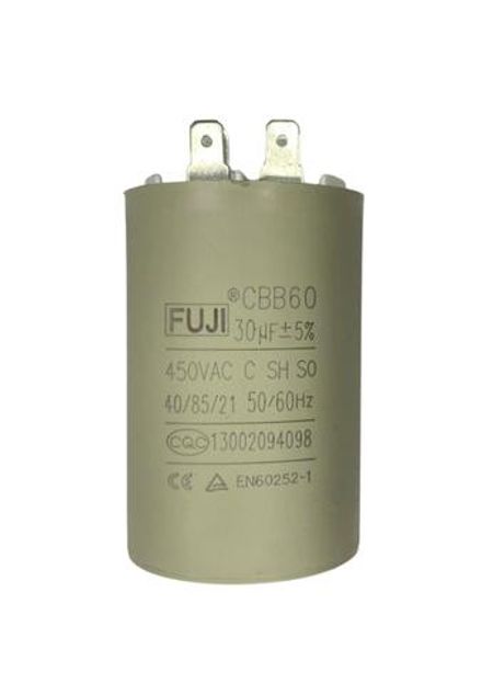 Конденсатор пусковой 450 В 30 мкФ FUJI CBB60 (2+2 PINS) 45x93мм