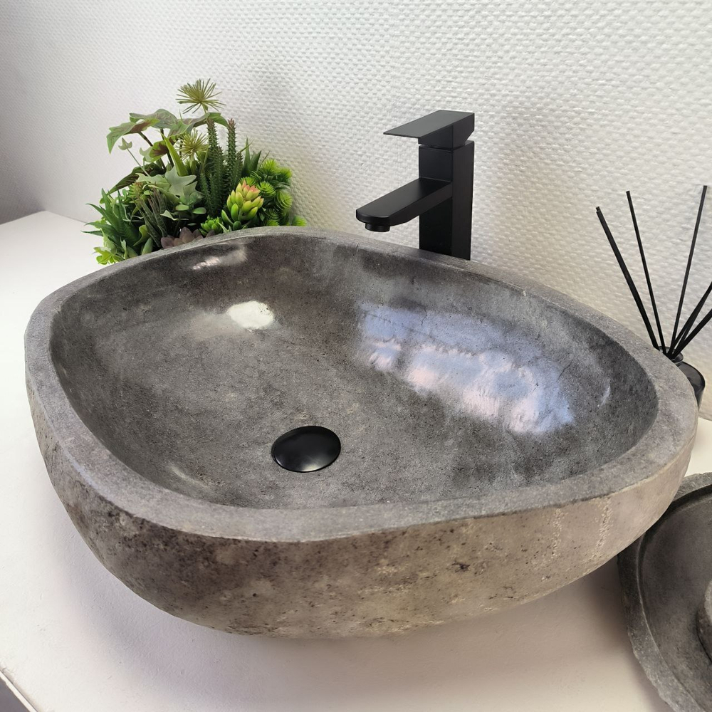 Раковина из речного камня RS63502 (60*45*15) 0124