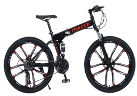 Велосипед 26" Ynba 21скор (Литые обода,Складная рама, диск. тормоз) Черно-красный