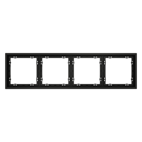 Рамка пластиковая VOLTUM S70 на 4 поста, (черный матовый)