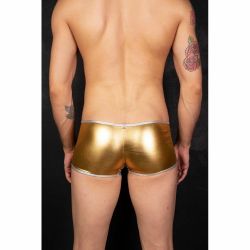 Мужские трусы хипсы золотистые с серебристой вставкой Cosmos Colors MR30_SG