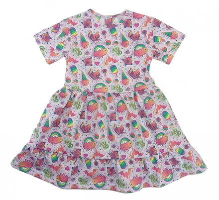 Платье 7076/13 сиреневое, мороженое