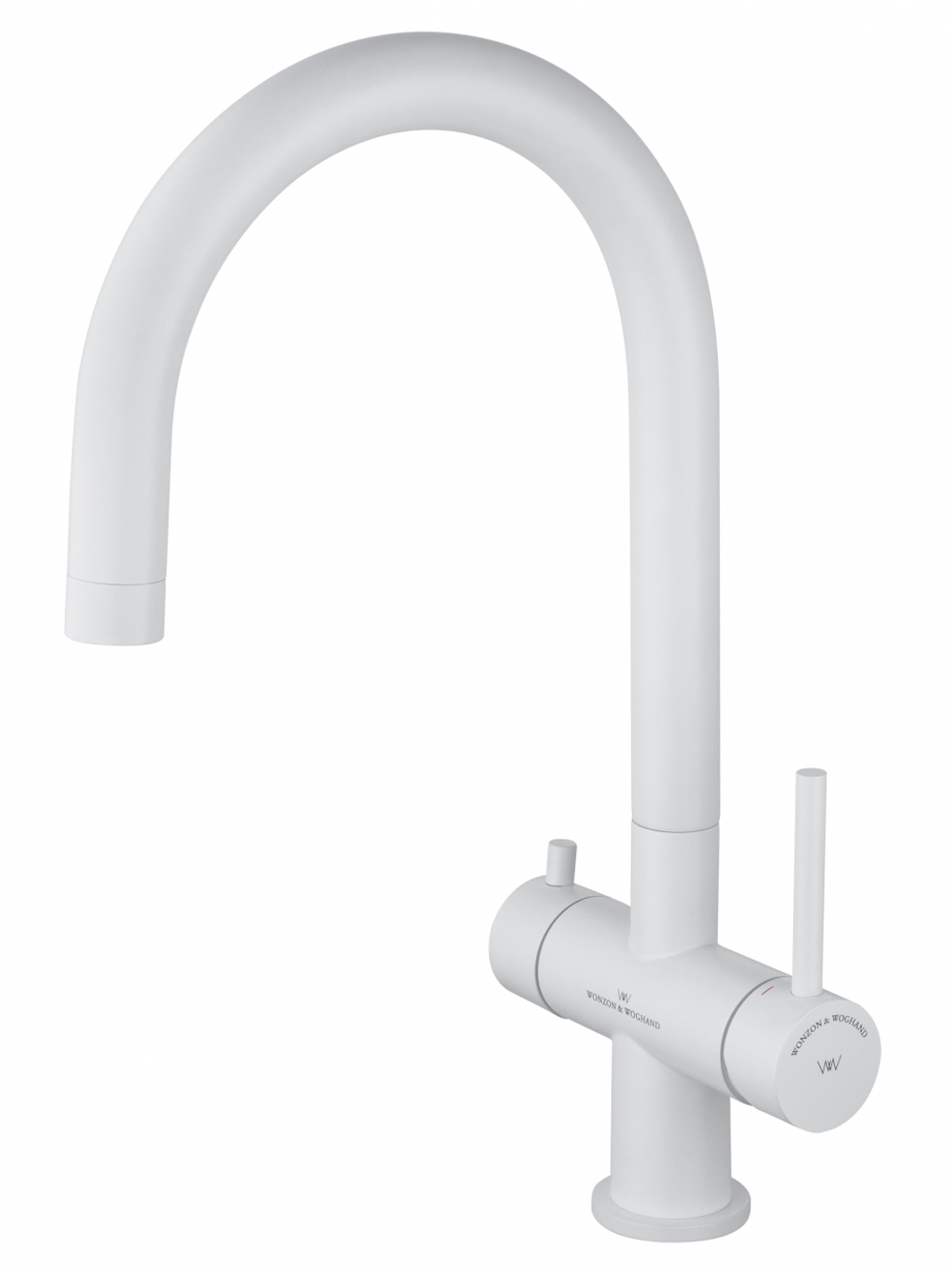 Смеситель для кухни c подключением фильтра WONZON & WOGHAND, Белый матовый (WW-3211-MW)