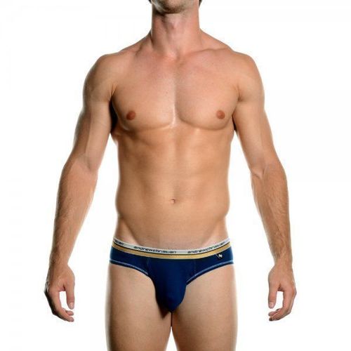 Мужские трусы брифы темно-синие Andrew Christian Vibe Brief Navy