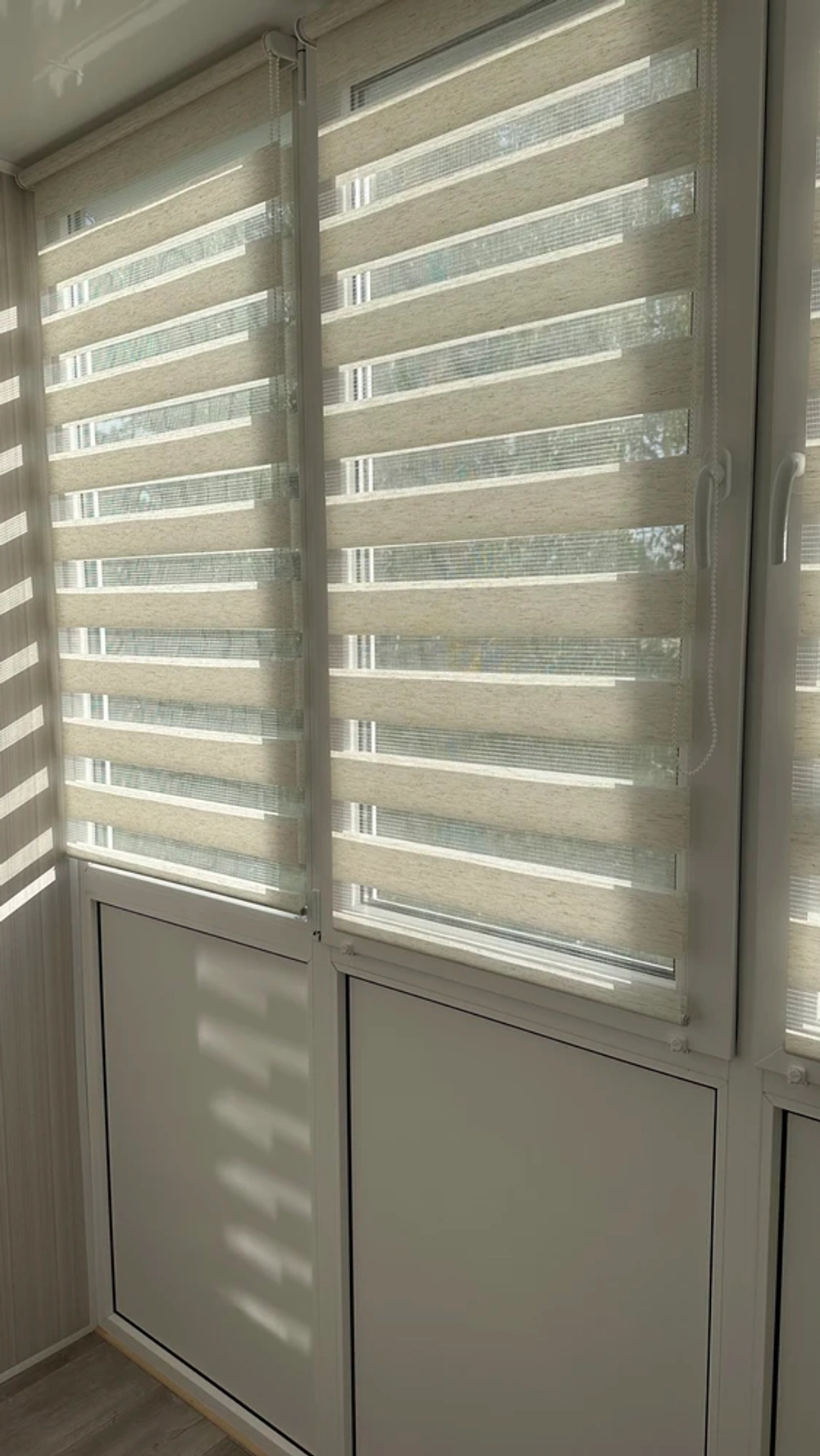 Рулонная штора - День-Ночь - ТМ "УЮТ" - ткань: "Канзас" - цвет: "натуральный"