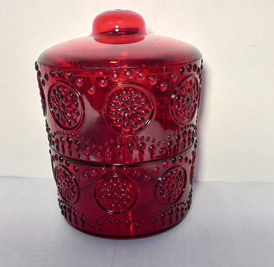 Конфетница Каприз 2-х ярус.(зеленый,красный,оранж,)