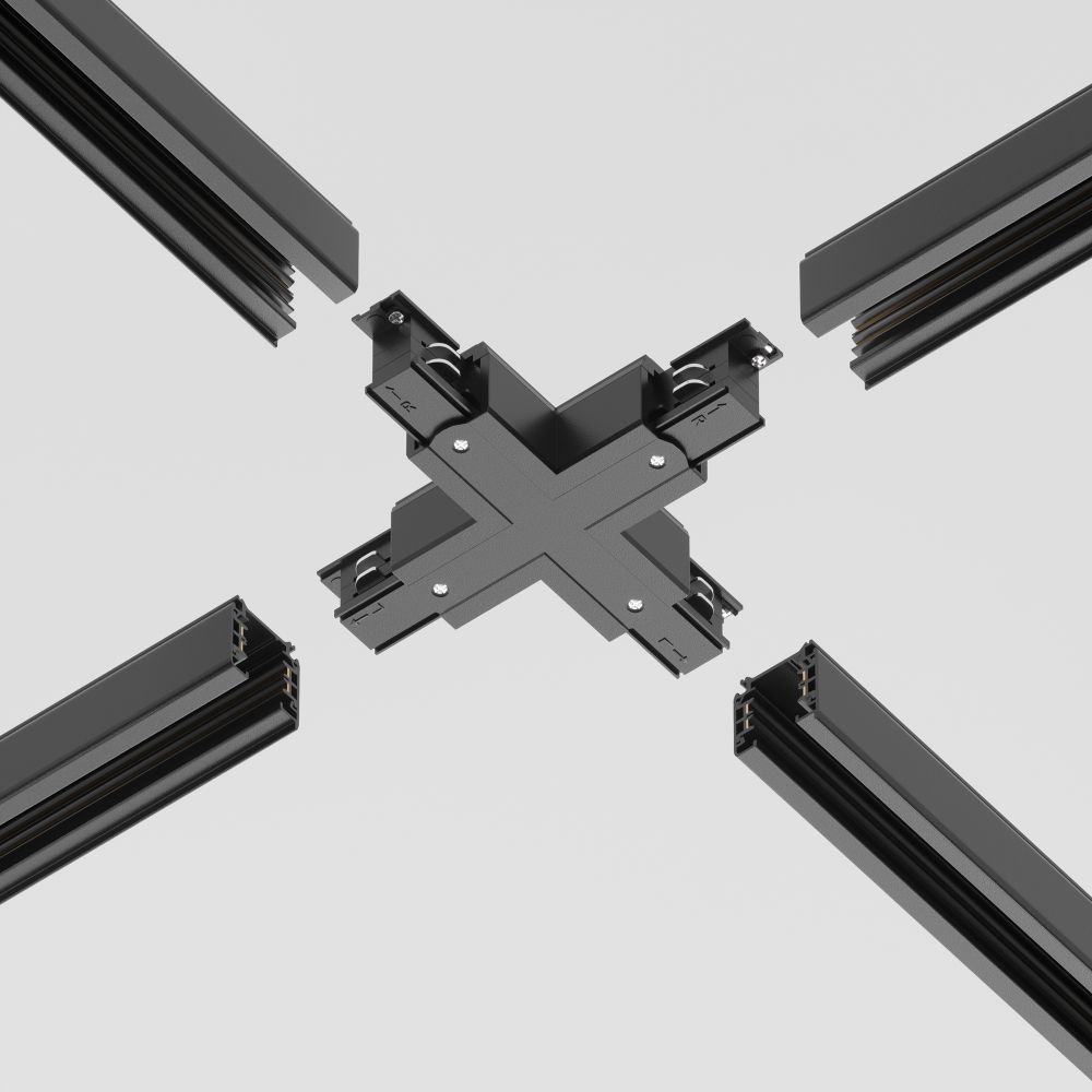 Коннектор Х-образный для трехфазного шинопровода Maytoni Trinity Accessorises TRA005CX-31B