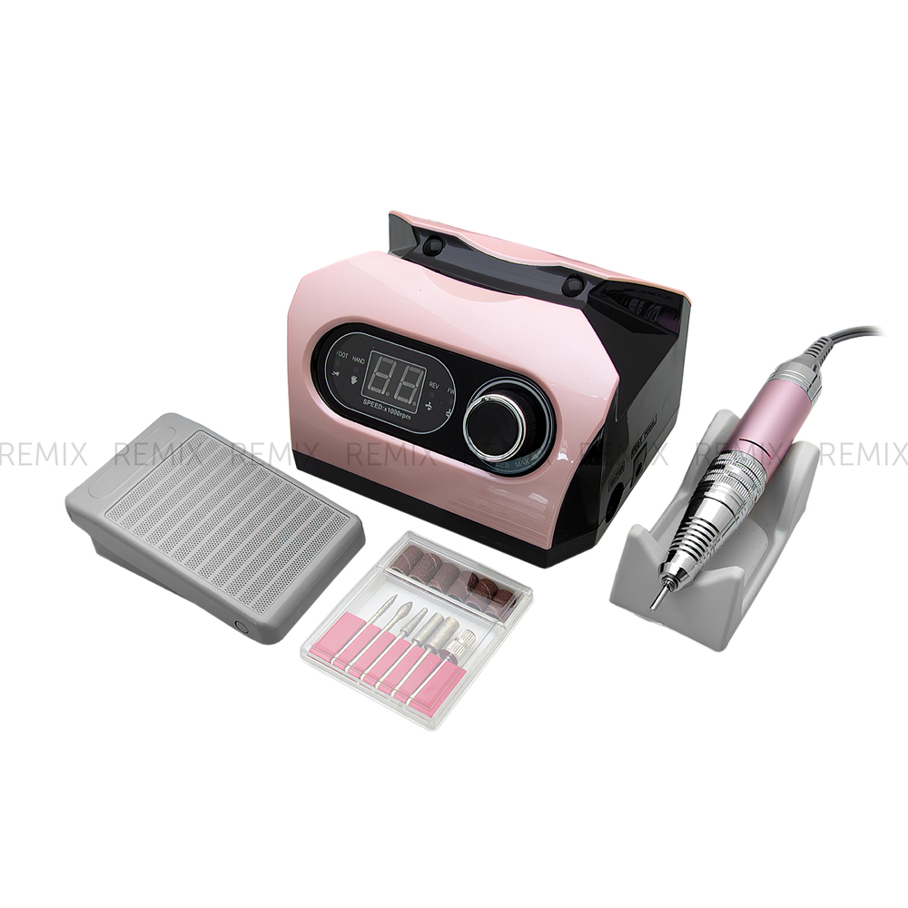 Аппарат для маникюра и педикюра 35000 оборотов, 65W, ZS-717-pink