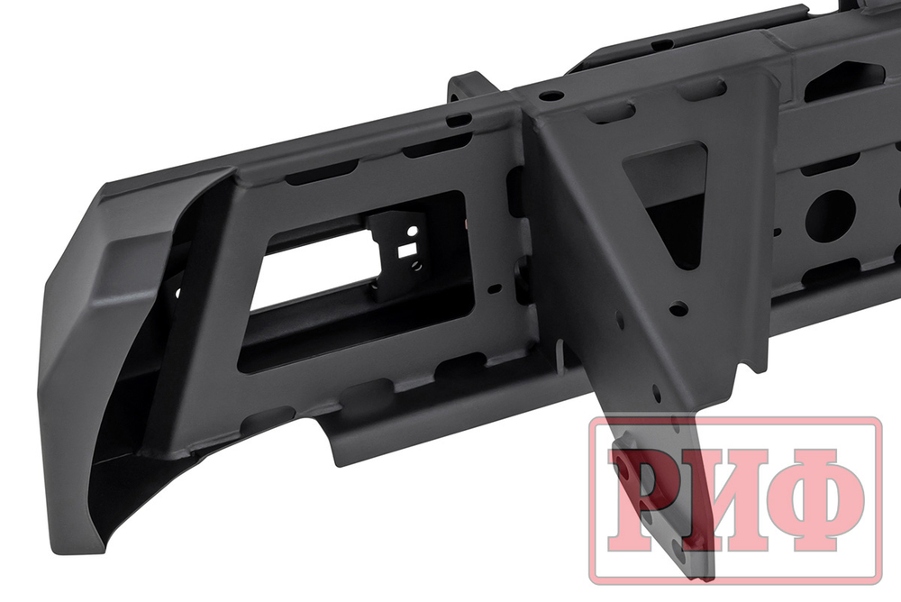 Бампер силовой задний Great Wall Poer с квадратом под фаркоп и фонарями РИФ