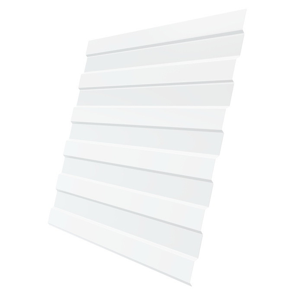 Профнастил С8 Grand Line Optima Pe 0,3 мм RAL 9003 сигнальный белый