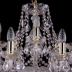 Подвесная люстра Bohemia Ivele Crystal 1413 1413/10+5/300/G/Leafs