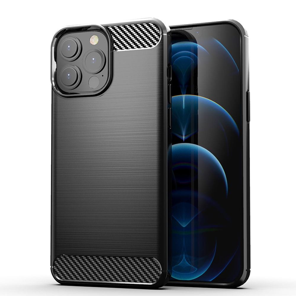 Чехол бампер K-DOO Air Carbon для iPhone 12 (черный)