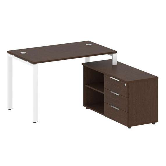 Метал Систем Рабочая станция с тумбой на П-образном м/к БП.РС-СТС-2.2 (R)