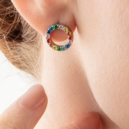 Серьги Coeur de Lion Multicolor Silver 2057/21-1517